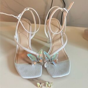 ALDO White Butterfly Heeled Sandals